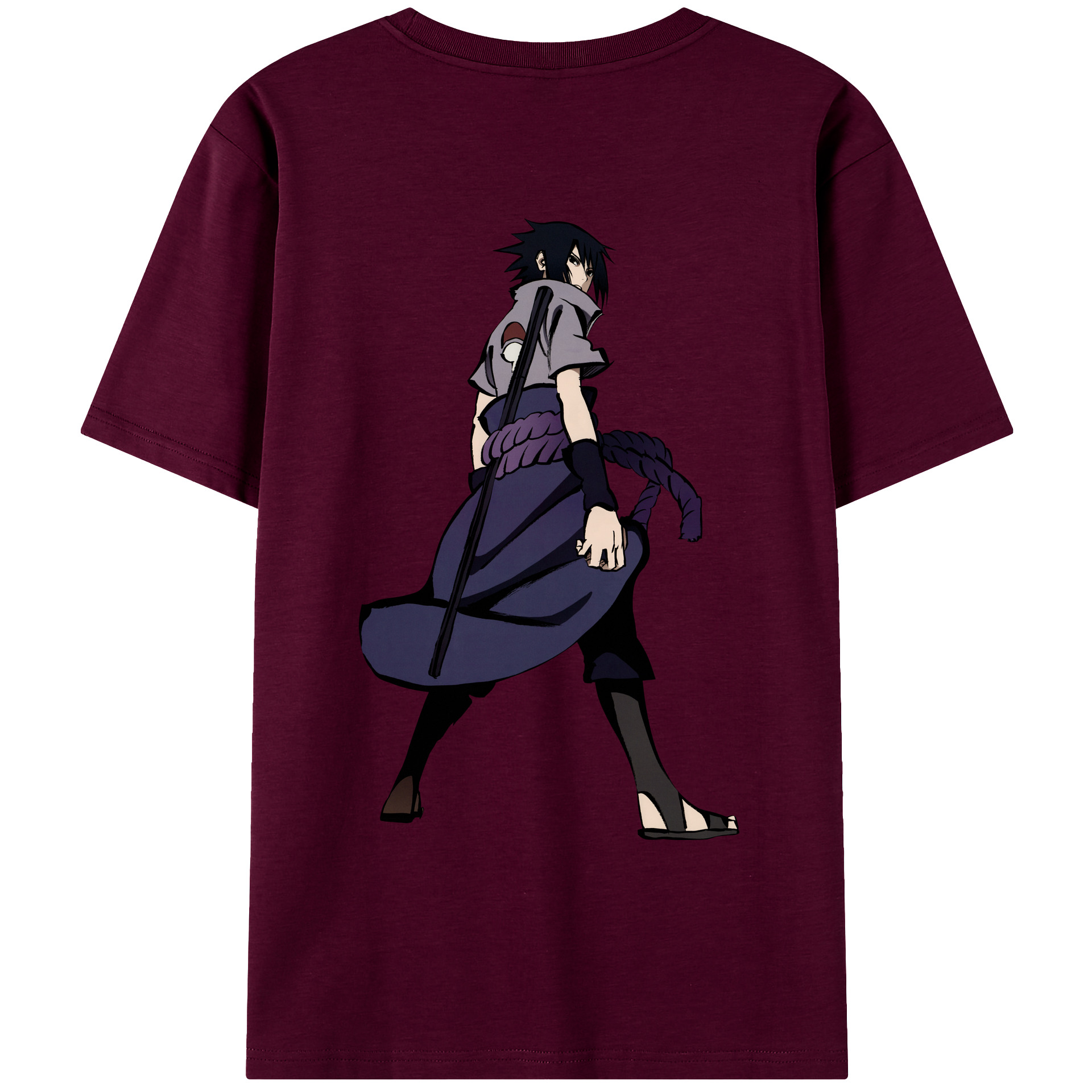 （画像用） NARUTO -ナルト- うちは サスケ Uchiha Sasuke レディース半袖Tシャツ(バックプリント)